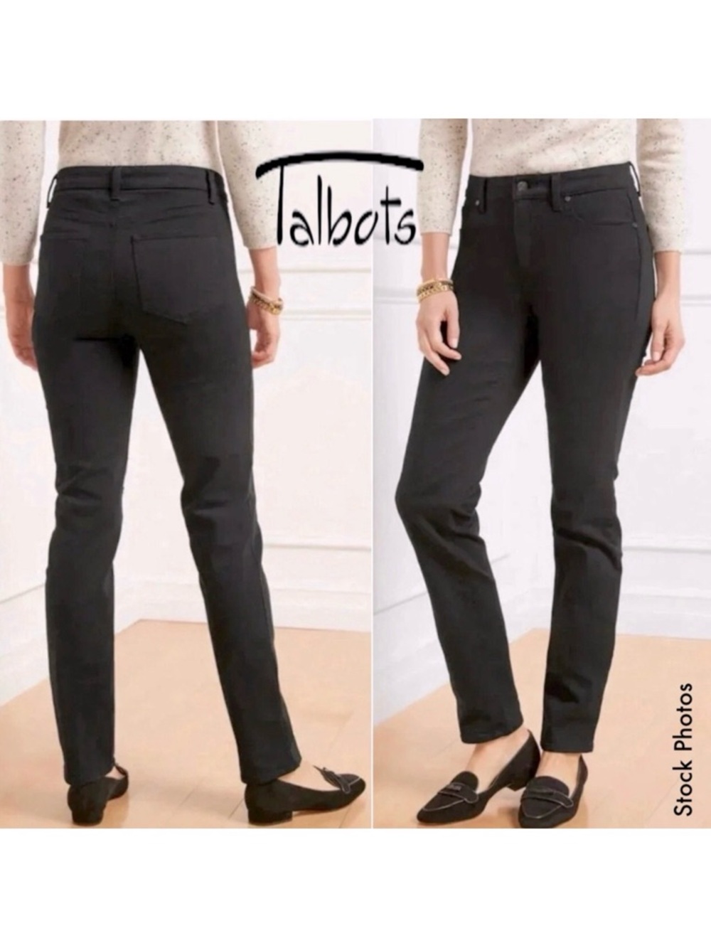 TALBOTS Heritage Straight-Leg Black Jeans (12P/31)
